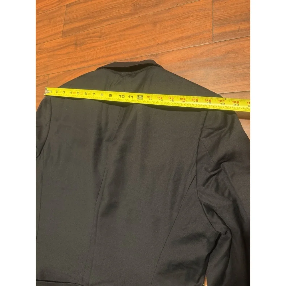 Bartorelli Napoli Wool,Cashmere Blazer 44 Black Sport Coat, See Measurements